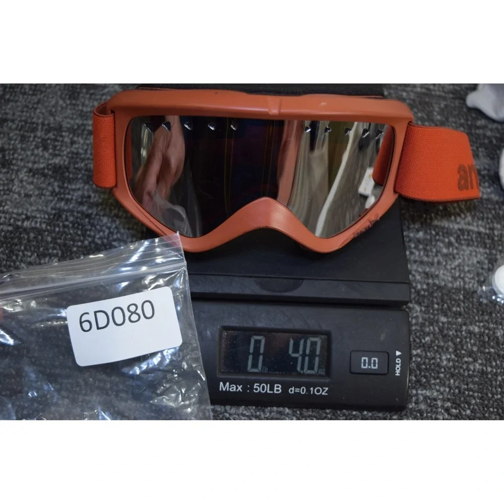 Vintage Anon Goggles Mirror / Amber Lens Red Frame FLAW
